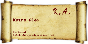 Katra Alex névjegykártya