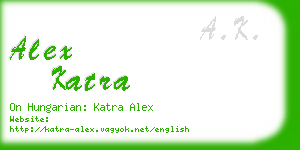 alex katra business card